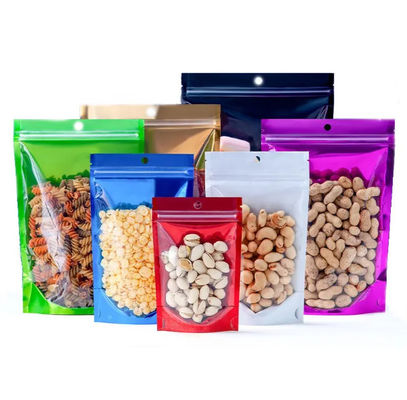 satın al Besin ve şeker için penceresi olan özelleştirilebilir geri dönüştürülebilir plastik zip kilitli torbalar 11 renge kadar online manufacture