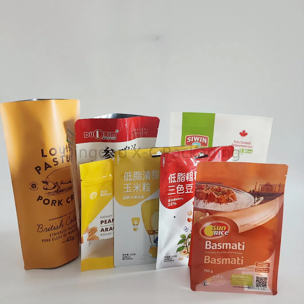 Geri dönüştürülebilir Özel Plastik Açık Fermuar Kalkıntısı Barrier Pocket For Stand Up Zipper Bag Food Packaging 1