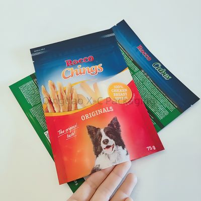 Laminasyonlu 3 yan mühürlü gıda sınıfı ambalaj torbası düz evcil hayvan yiyecek torbaları özelleştirilebilir