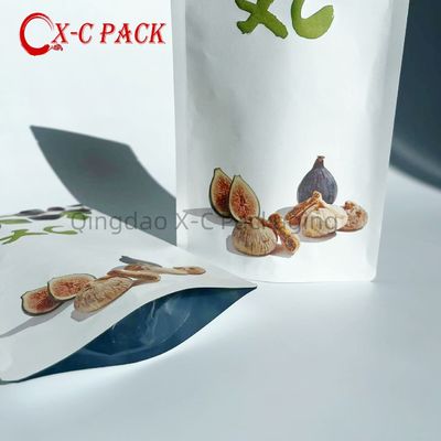 Stand Up Zipper Kahverengi Kraft Kağıt Yeniden Kapanabilir Ziplock Isı Kapanabilir Gıda Depolama Doypack Paketleme Cüzdanlar Çanta