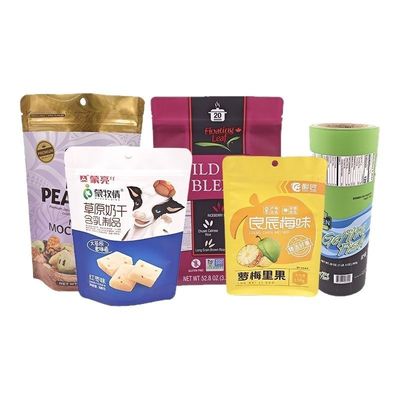 Kesilmiş meyve ve atıştırmalıklar için özel laminatlı ziplock stand up poşet
