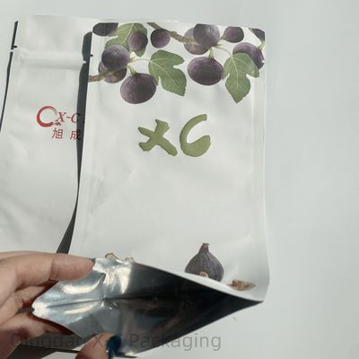Geri dönüştürülebilir Özel Plastik Açık Fermuar Kalkıntısı Barrier Pocket For Stand Up Zipper Bag Food Packaging